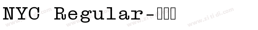 NYC Regular字体转换